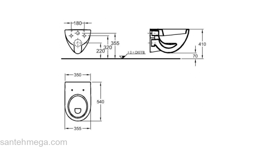 Унитаз GEBERIT Renova NR.1 Plan подвесной 203040000. Фото