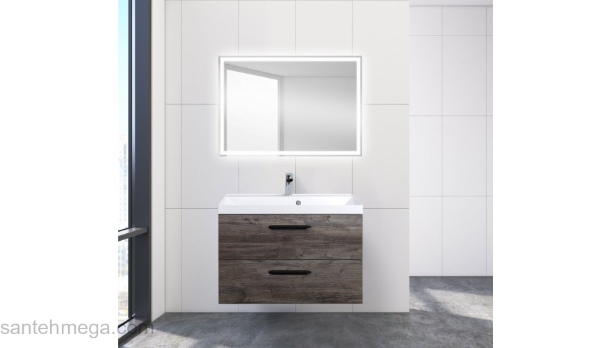 Тумба под раковину подвесная BELBAGNO AURORA-800-2C-SO-PP Pino Pasadena. Фото