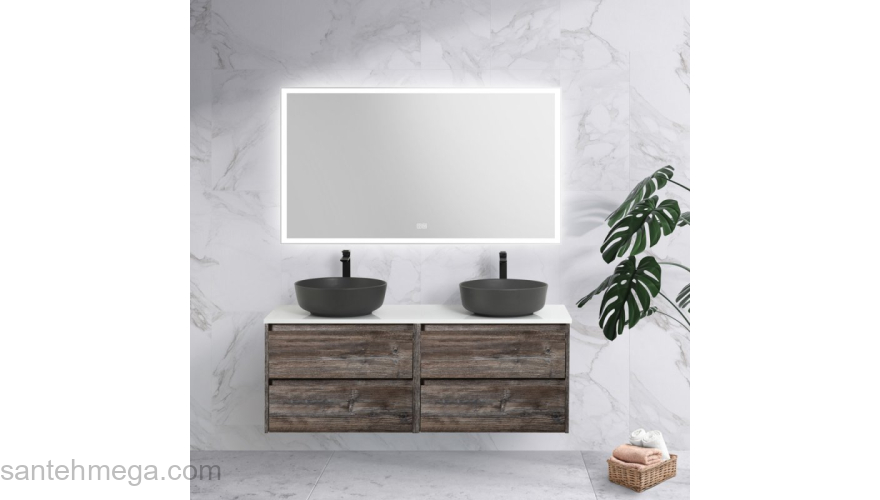 Тумба под раковину подвесная BELBAGNO KRAFT-600-2C-SO-PP Pino Pasadena. Фото