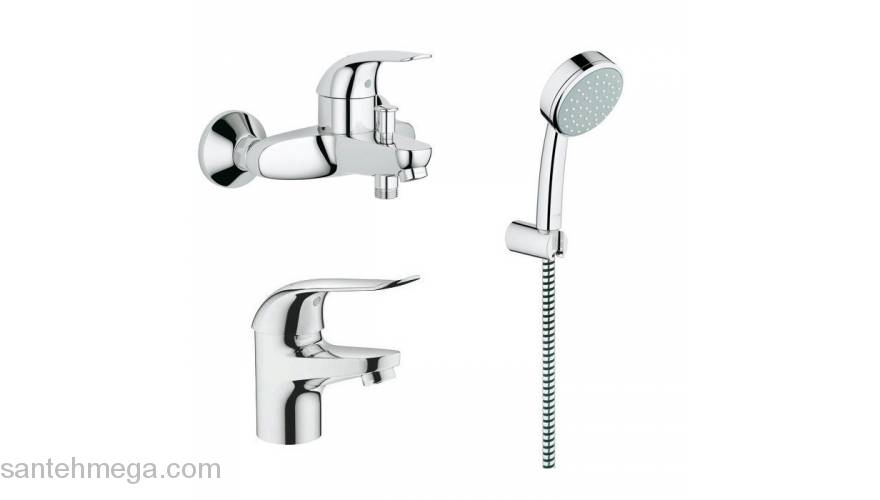 Комплект для ванной комнаты GROHE Euroeco 118463 3 в 1