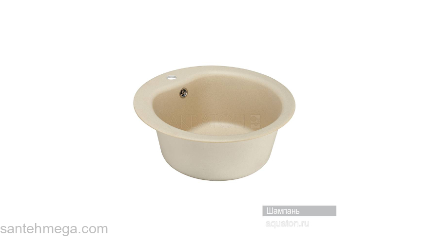 Мойка для кухни Акватон Мида круглая шампань 1A712732MD290. Фото