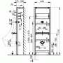 Система инсталляции для писсуара AlcaPlast A107S/1200. Фото