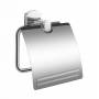 Бумагодержатель с крышкой сплав металлов Neva Milardo NEVSMC0M43 для ванной комнаты. Фото