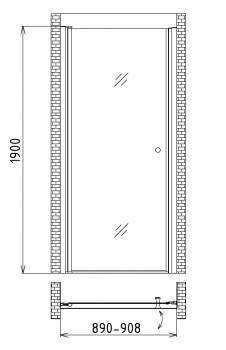 Душевая дверь GEMY New Rockcoco S03190B. Фото