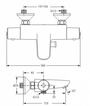 Термостат для ванны VIDIMA V-Style A6194AA. Фото