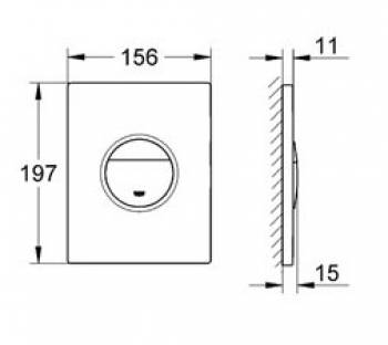 Накладная панель GROHE Nova Cosmopolitan 38847XG0. Фото