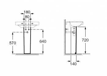 Пьедестал ROCA Debba 7.3379.9.000.Y. Фото
