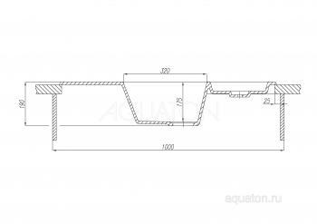 Мойка для кухни Aquaton Лория угловая 520x940x160 1A715032LR090. Фото