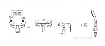 Смеситель ROCA Victoria для душа A5A2025C0M. Фото