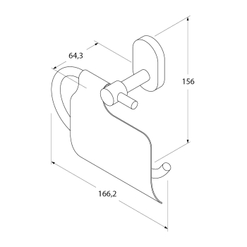 Бумагодержатель с крышкой IDDIS Mirro Plus MRPSBC0i43 для ванной комнаты. Фото