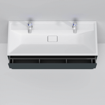База под раковину подвесная 120 см, 3 ящика, графит матовый AM.PM Inspire 2.0 M50AFHX1203GM. Фото
