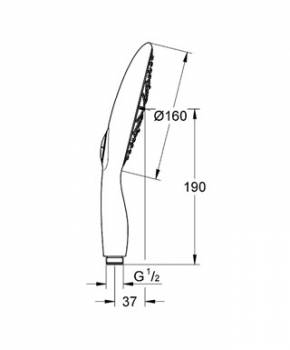 Ручной душ GROHE Power & Soul 27675000. Фото