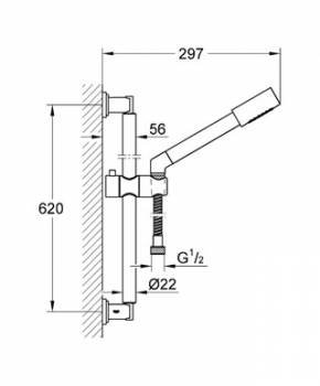 Душевой гарнитур GROHE Sena 28581000. Фото