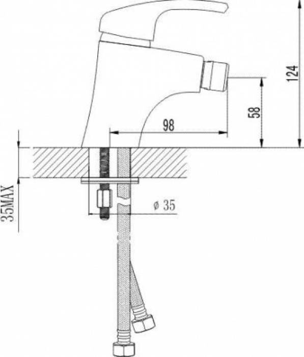 Смеситель для биде IDDIS Creative D46101C. Фото