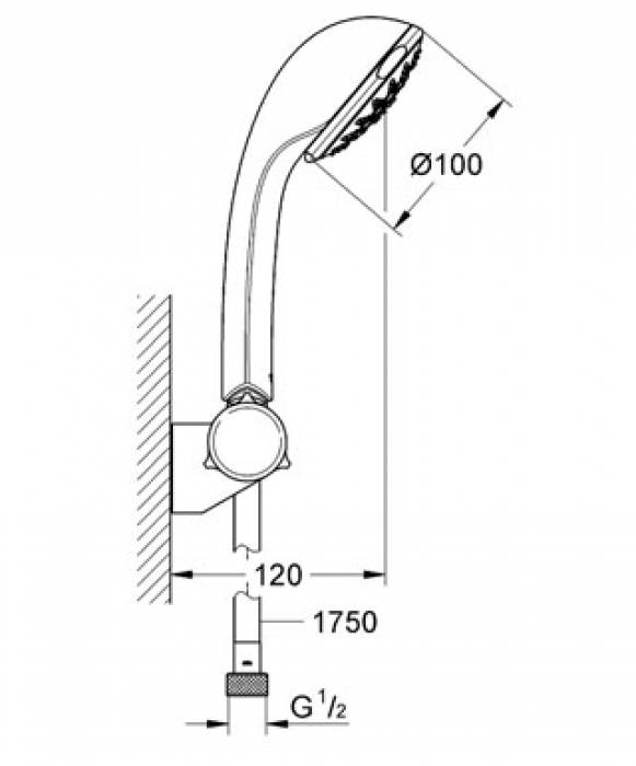 Душевой гарнитур GROHE Relexa 28843000. Фото