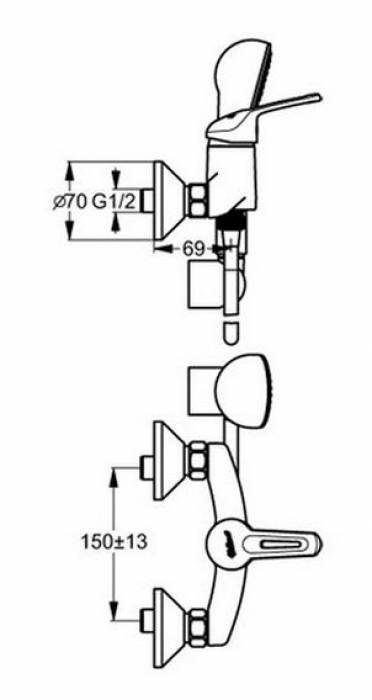 Смеситель для душа VIDIMA Seva Loop BA015AA. Фото