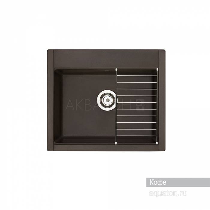 Мойка для кухни Акватон Делия 60 прямоугольная кофе 1A715232LD280. Фото