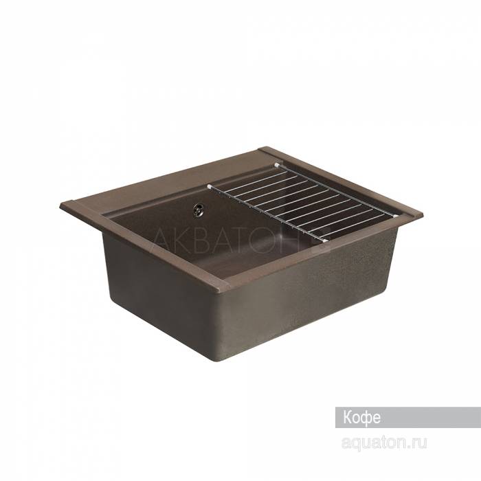 Мойка для кухни Акватон Делия 60 прямоугольная кофе 1A715232LD280. Фото