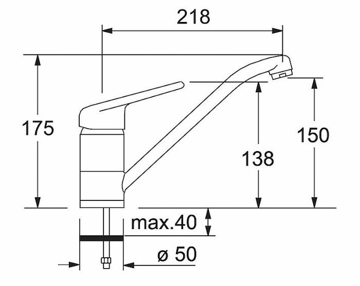 Смеситель для кухни FRANKE 750 115.0030.740. Фото