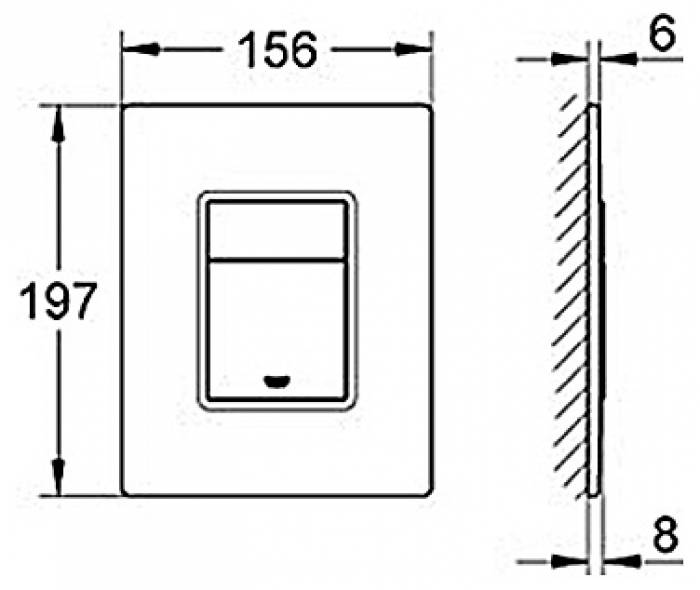 Накладная панель GROHE Skate Cosmopolitan 38849HP0. Фото