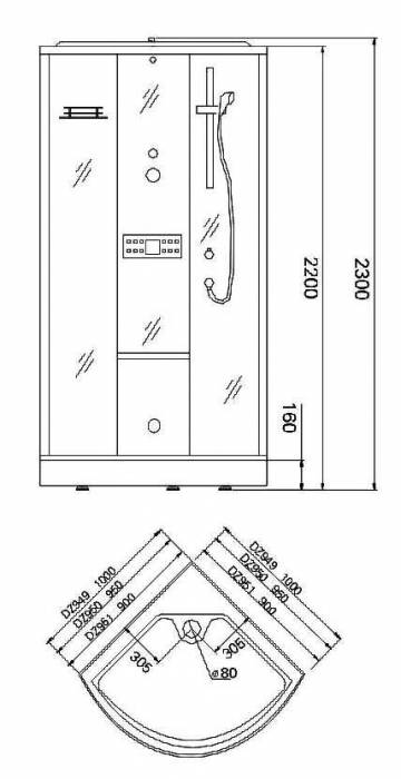 Душевая кабина EAGO DZ951F6 silver. Фото