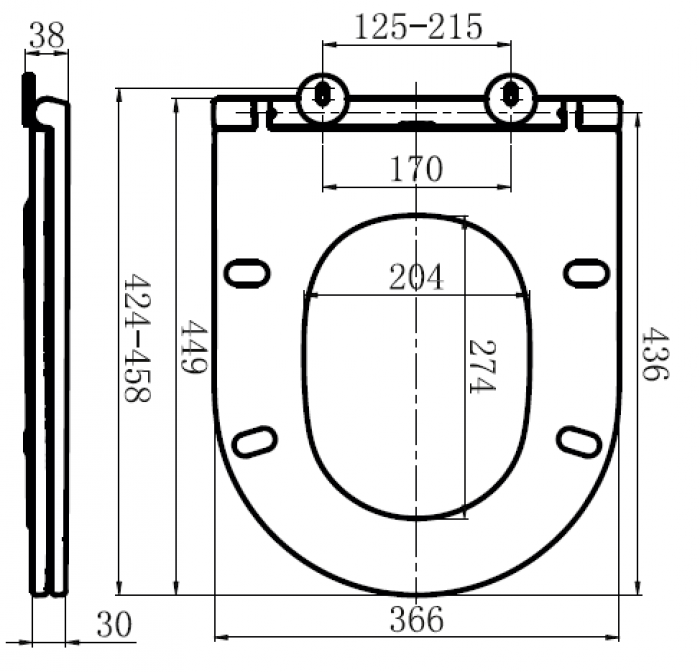 Сиденье для унитаза с микролифтом, быстросъемное AM.PM Inspire C507853WH. Фото