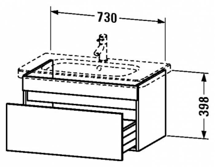 Тумба с раковинной DURAVIT DURASTYLE DS638105353. Фото