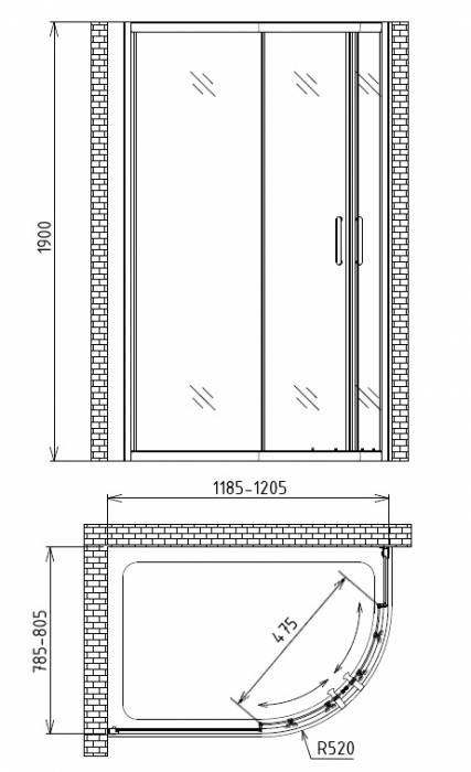 Душевой уголок Gemy Victoria S30182A. Фото