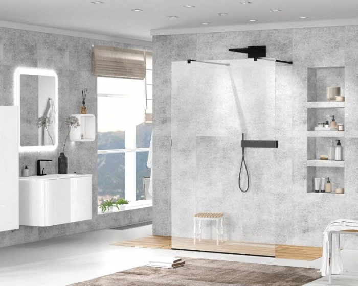 Душевая перегородка CEZARES Liberta LIBERTA-L-2-110-C-NERO