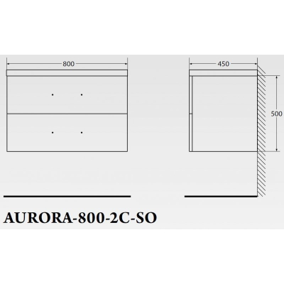 Тумба под раковину подвесная BELBAGNO AURORA-800-2C-SO-PP Pino Pasadena. Фото