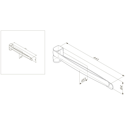 Двойная вешалка-вертушка для полотенец, 44 см AM.PM Sensation A3032600 для ванной комнаты. Фото