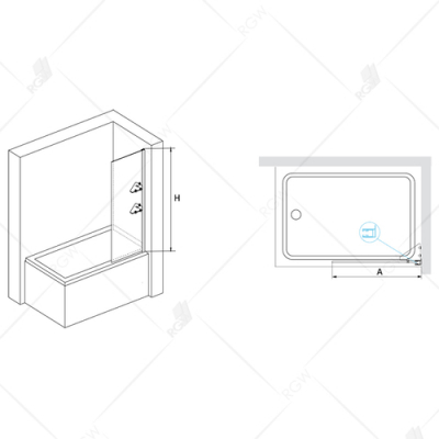 Шторка на ванну RGW SCREENS SC-53 03115308-11 80 см. Фото