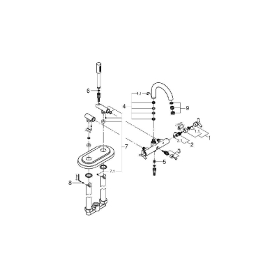 Смеситель для ванны GROHE Atrio Ypsilon 25044000. Фото