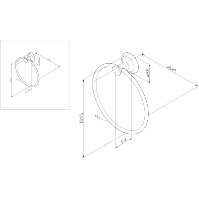 Кольцо для полотенец AM.PM Like A8034400 для ванной комнаты. Фото