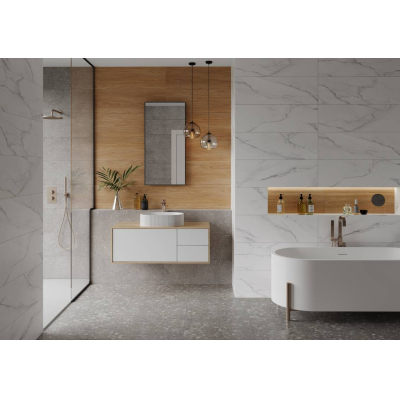 Gracia Ceramica 010100001299 Плитка облицовочная Marble 300х900 matt white 02. Фото