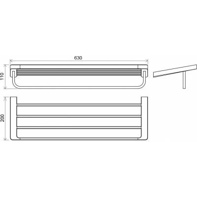 Полотенцедержатель RAVAK 10° 66 см TD 330.00 X07P327 для ванной комнаты. Фото