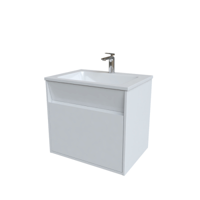 Тумба с умывальником подвесная с ящиком белая 60 см Esper IDDIS ESP60W0i95K. Фото