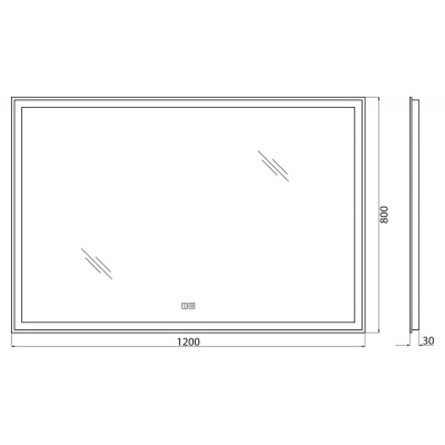 Зеркало с встроенным светильником, сенсорным выключателем и голосовым управлением BELBAGNO SPC-GRT-1200-800-LED-TCH-SND. Фото