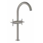 GROHE 21044DC3 Atrio New Смеситель двухвентильный для раковины на 1 отверстие, для свободностоящих раковин, крестобразные ручки, размер XL, СуперСталь. Фото